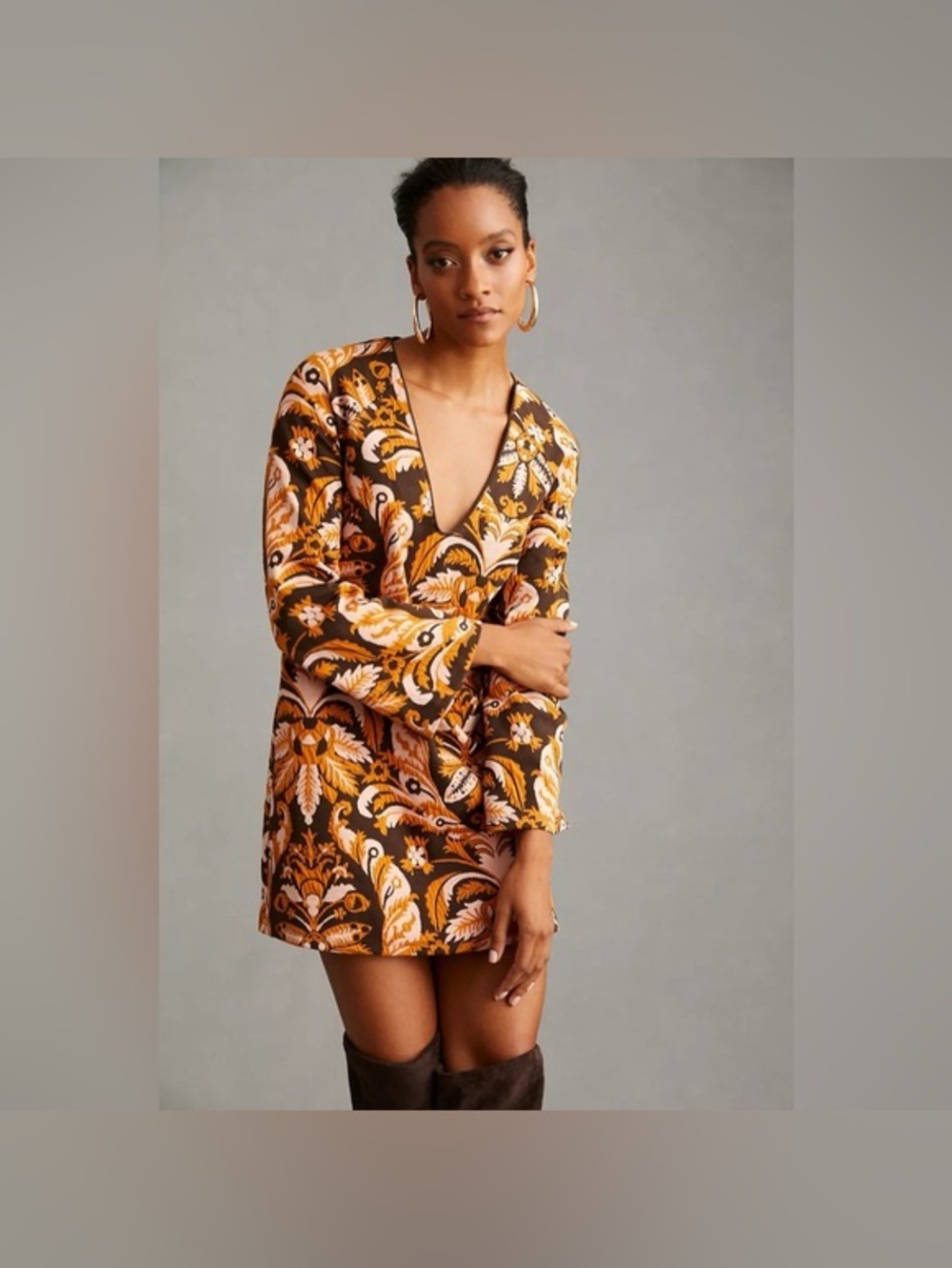 Maeve Bell-Sleeve Mini Dress By Anthropologie size small